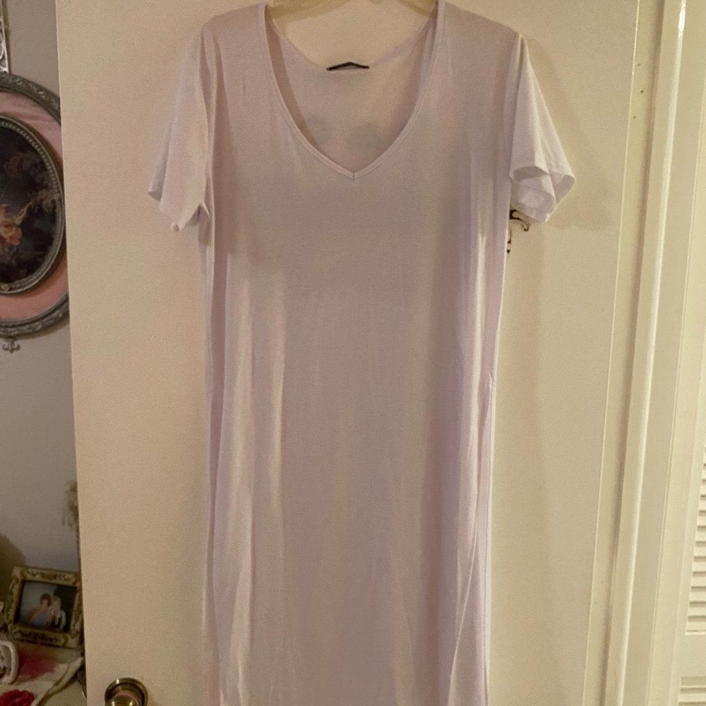 WHITE T-SHIRT DRESS/TUNIC